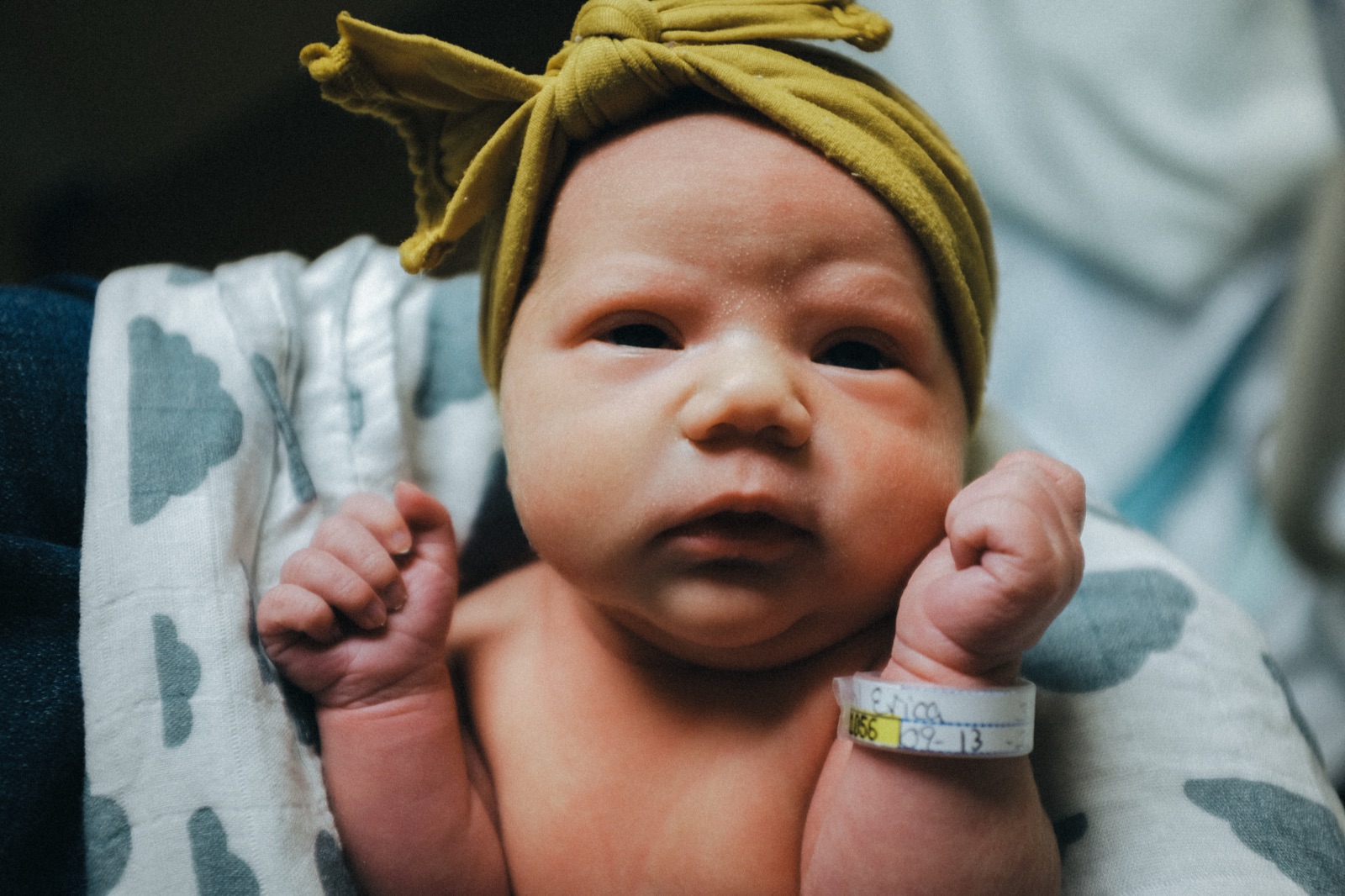 Newborn baby portrait — hospital